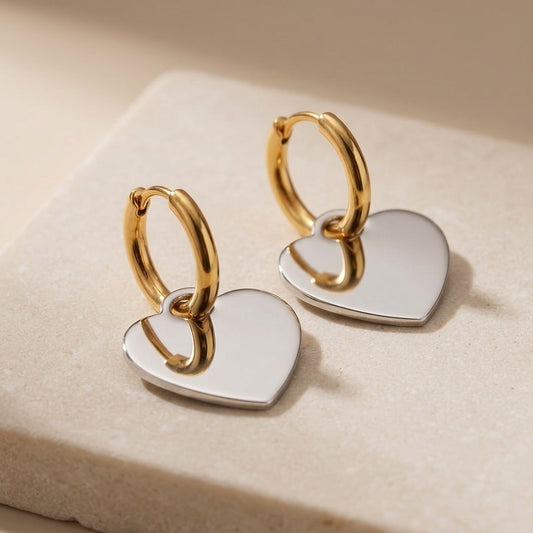Mirror Heart Earrings