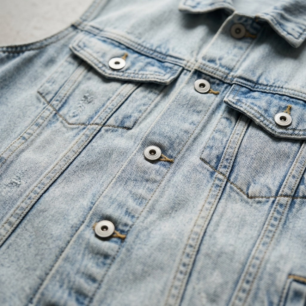 Lilac Art Denim Vest