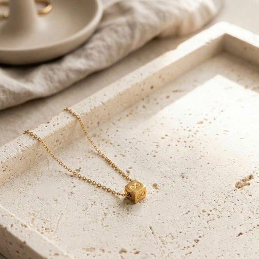 Infinity Cube Charm Necklace