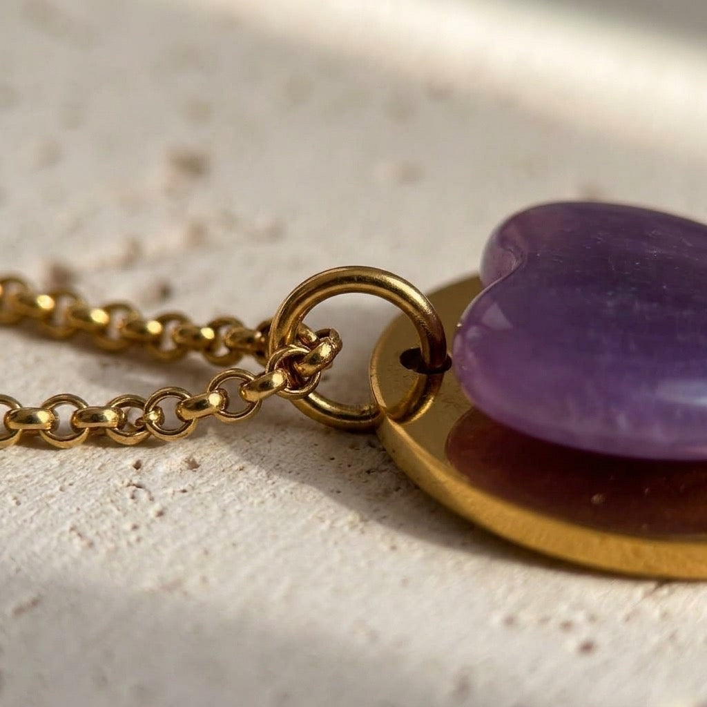 Amethyst Heart Necklace