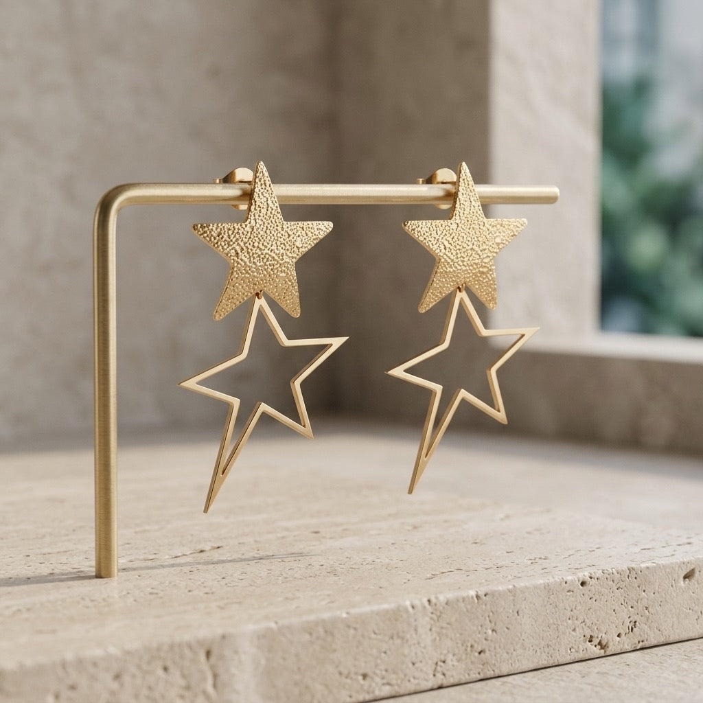 Modern Star Earrings
