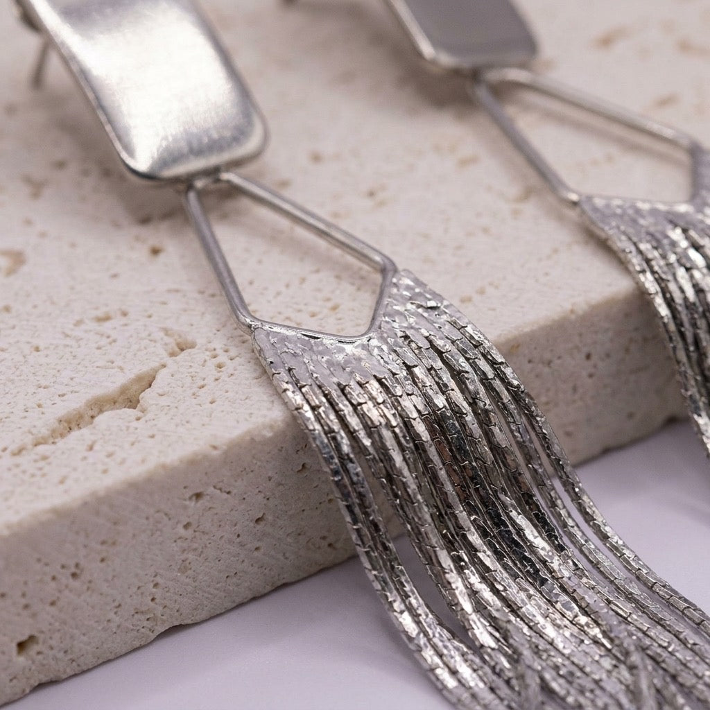 Silver Flow Earrings