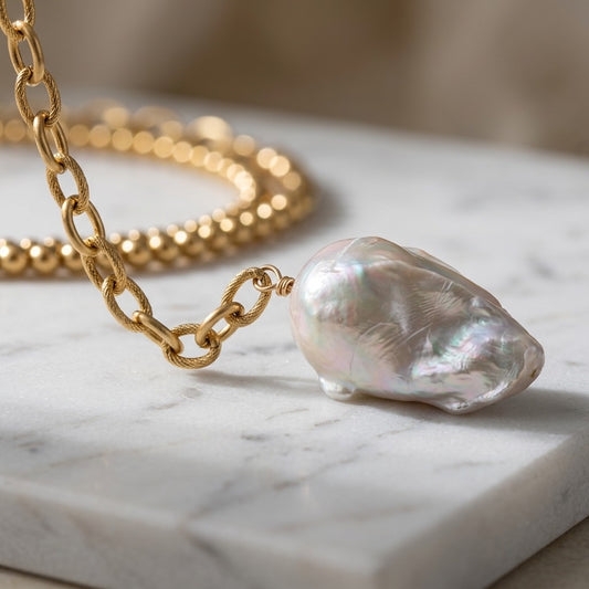 Aurora Baroque Pearl Necklace