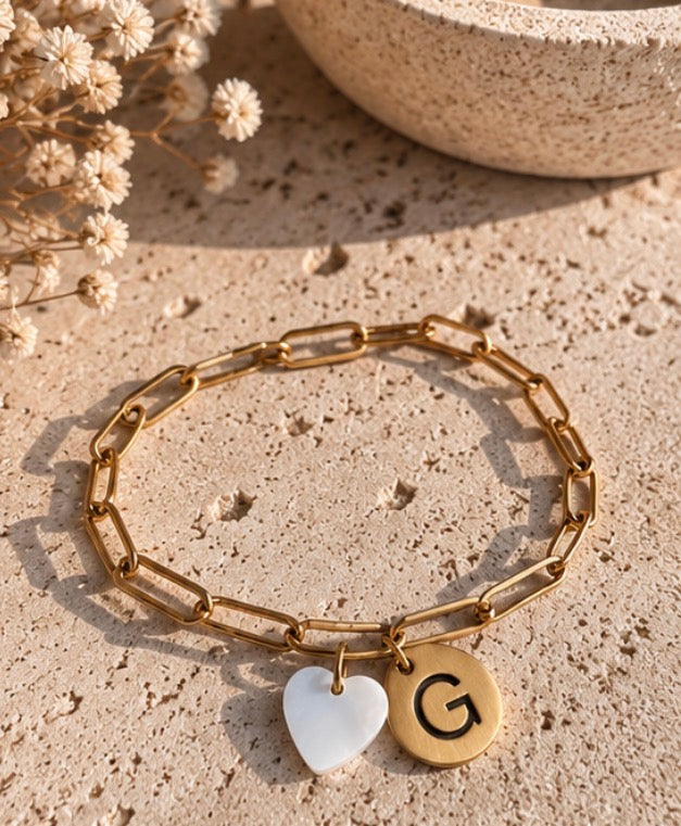 Initial Love  Bracelet