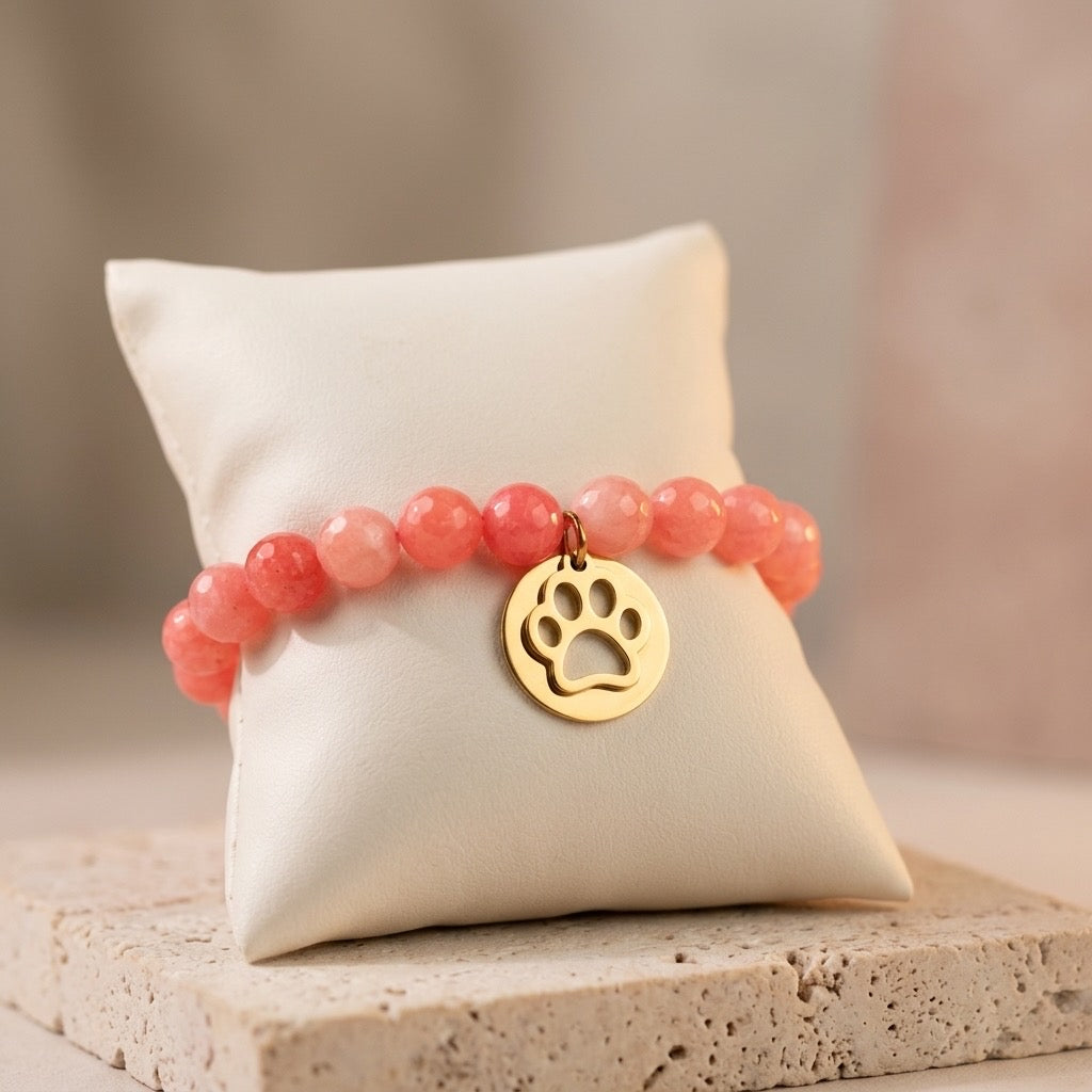 Paw Charm Beaded Bracelet