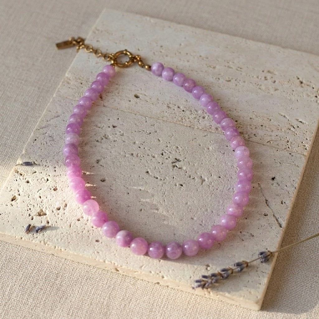 Soft Pink Stone Necklace