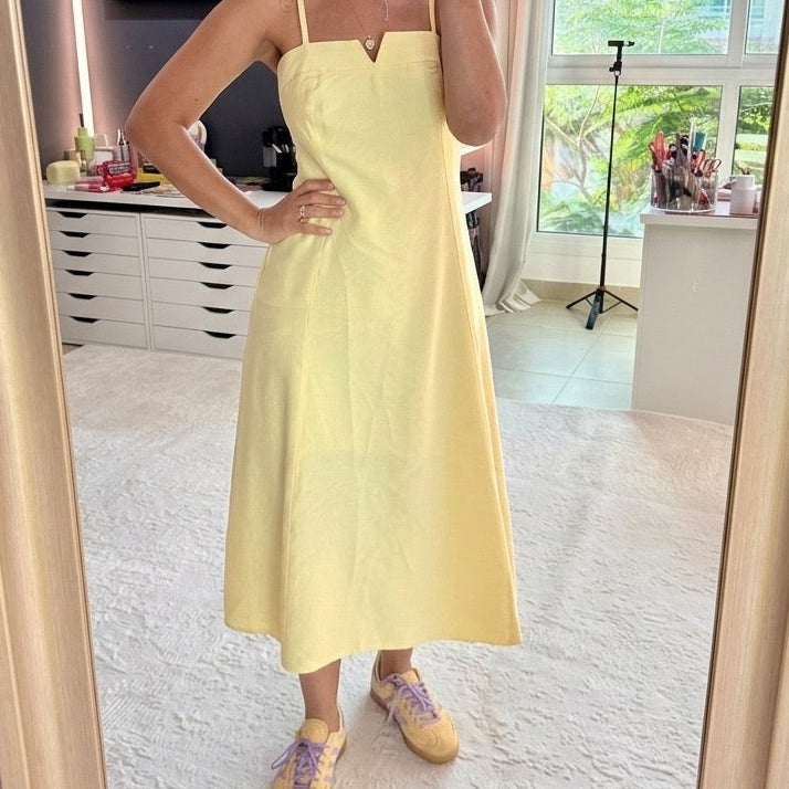 Sunlit Slip Midi Dress