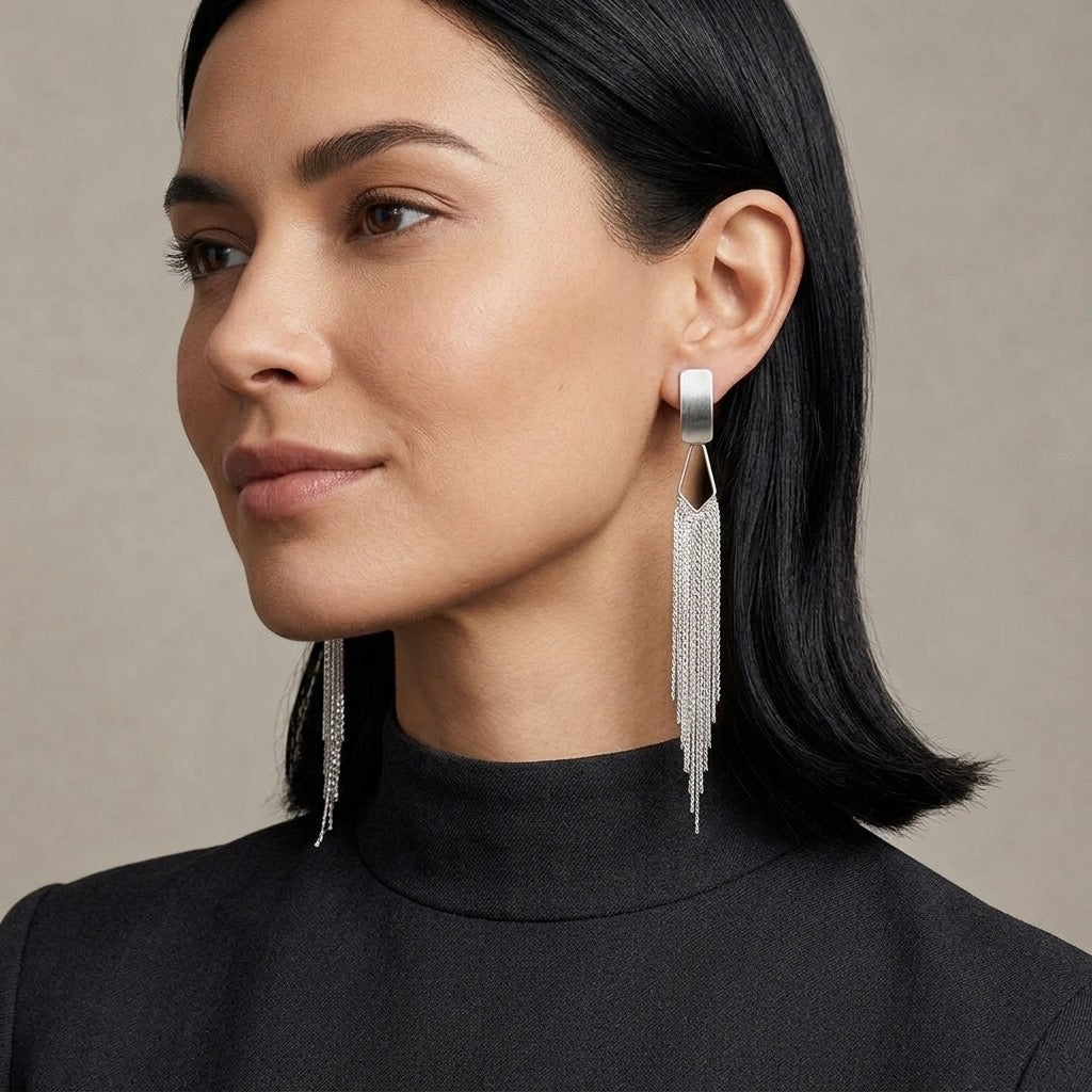 Silver Flow Earrings