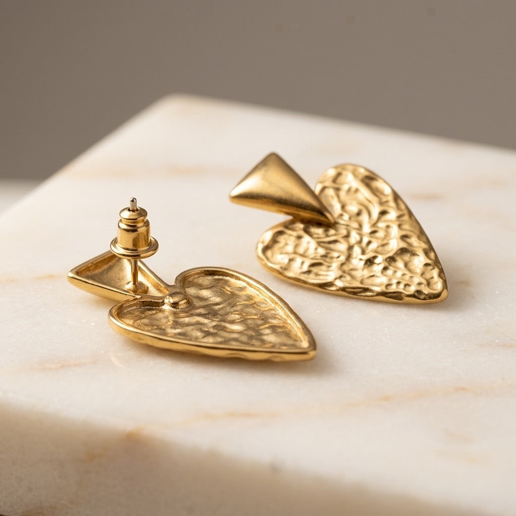 Volcano Heart Earrings