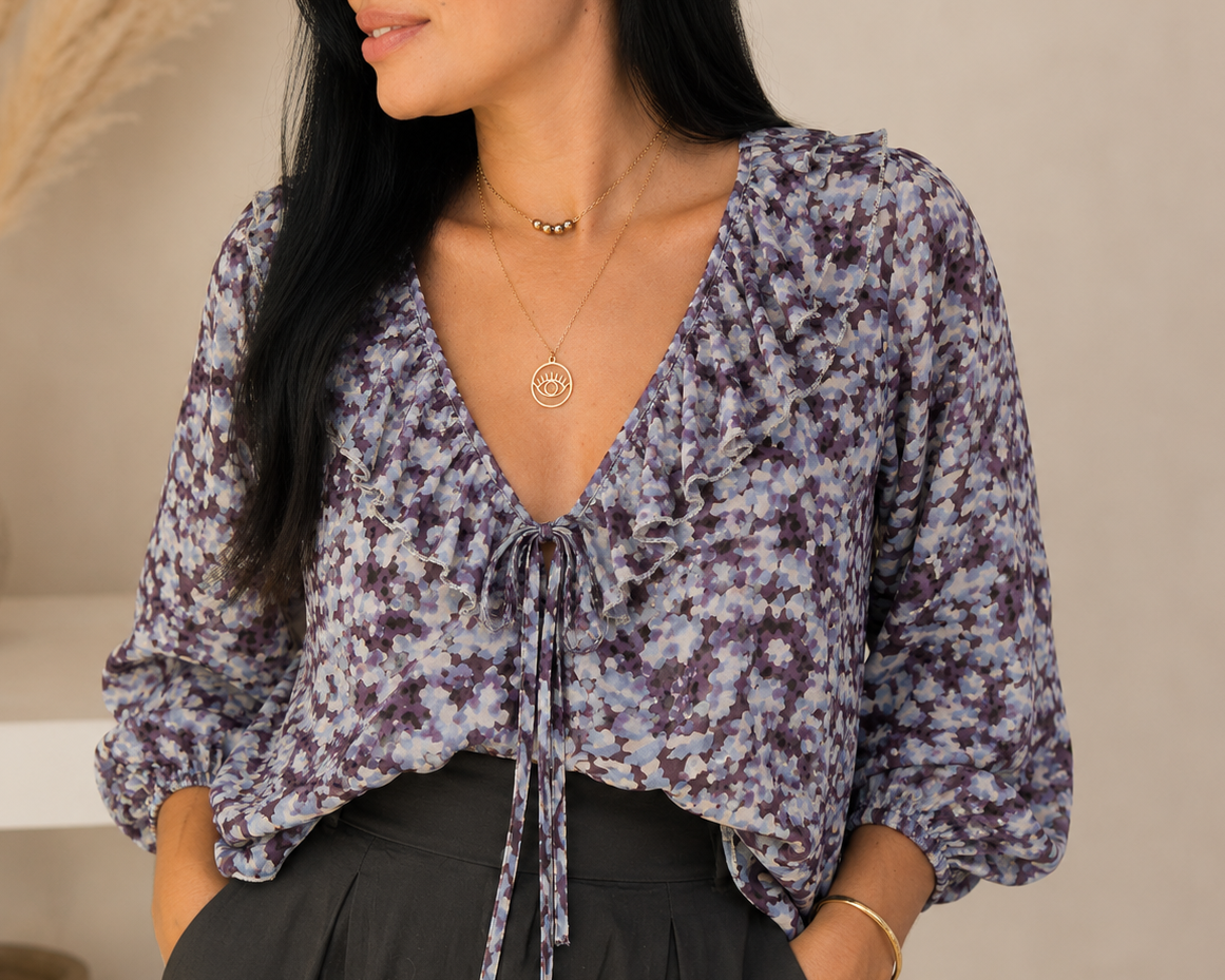Lavender Bloom Blouse