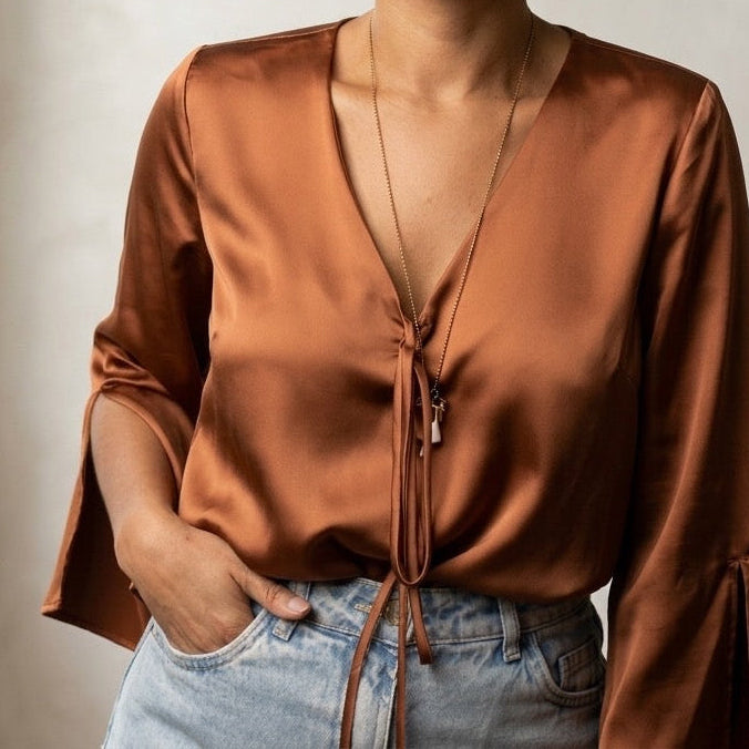 Golden Mocha Blouse