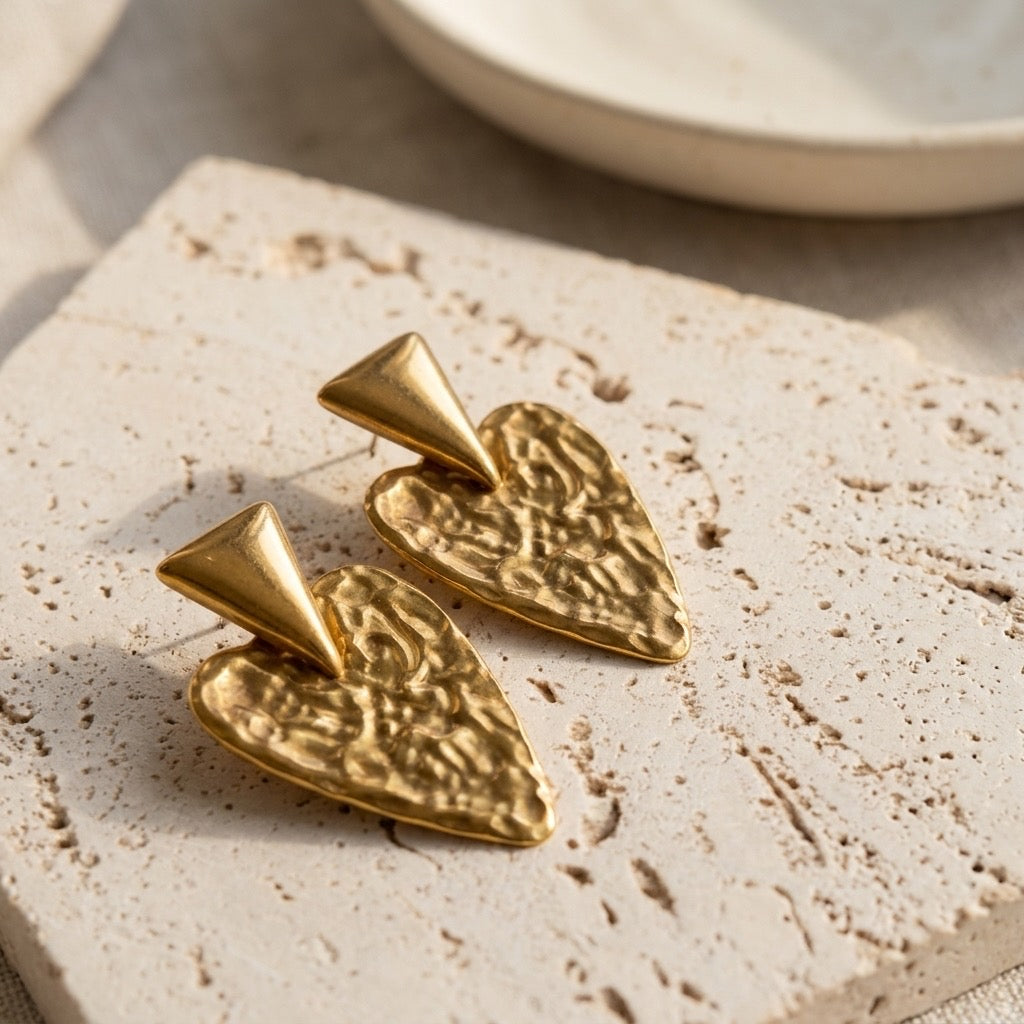 Volcano Heart Earrings