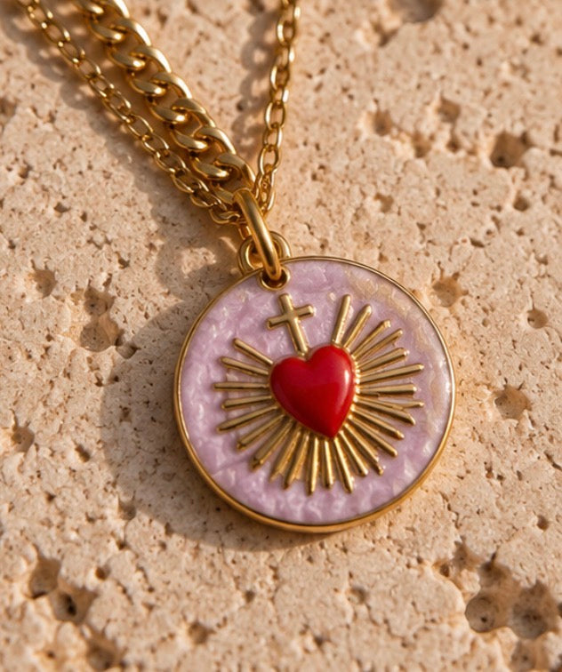 Sacred Heart Double Necklace