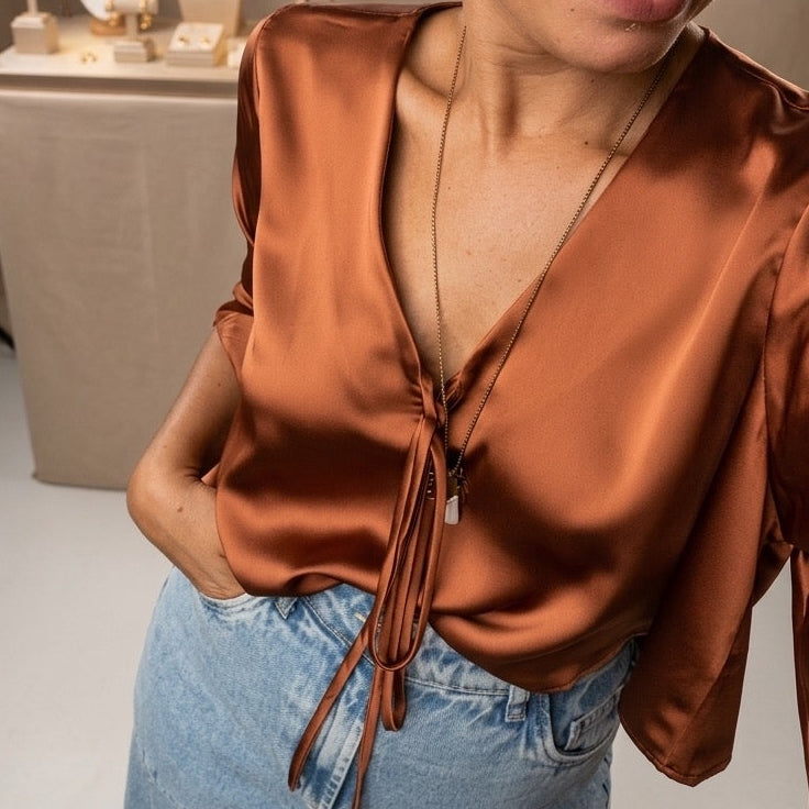 Golden Mocha Blouse