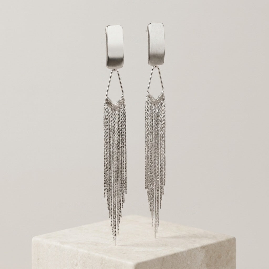 Silver Flow Earrings