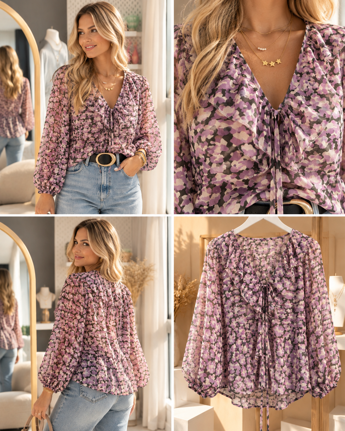 Lavender Bloom Blouse