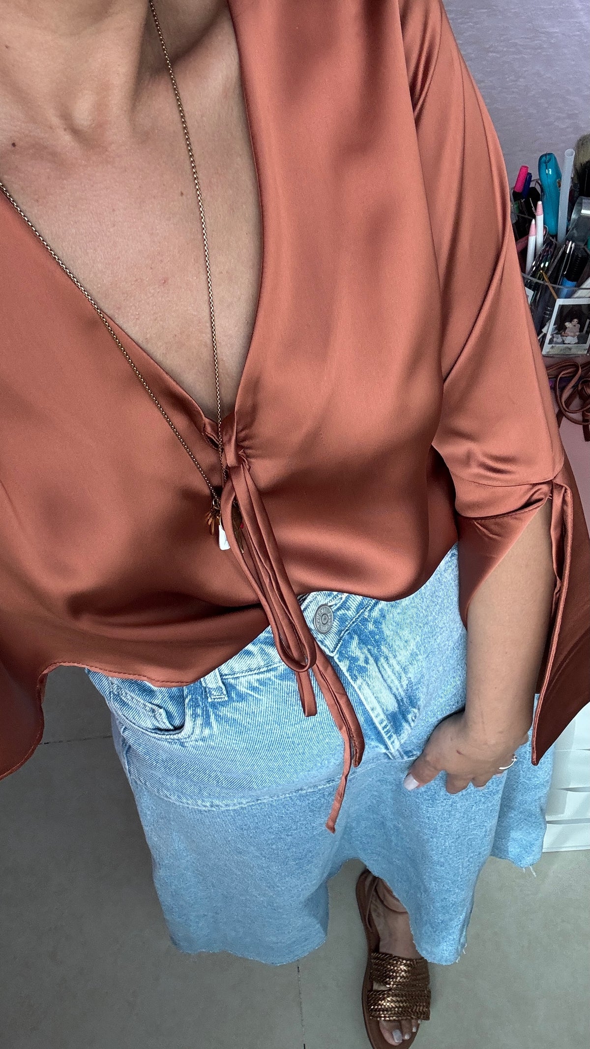 Golden Mocha Blouse