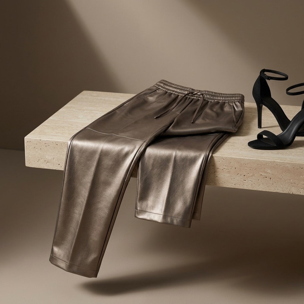 City Chic Leather Trousers