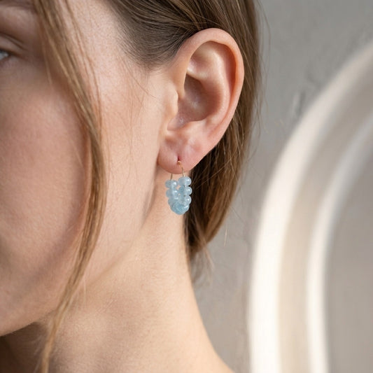 Sky-Blue Hoop Earrings