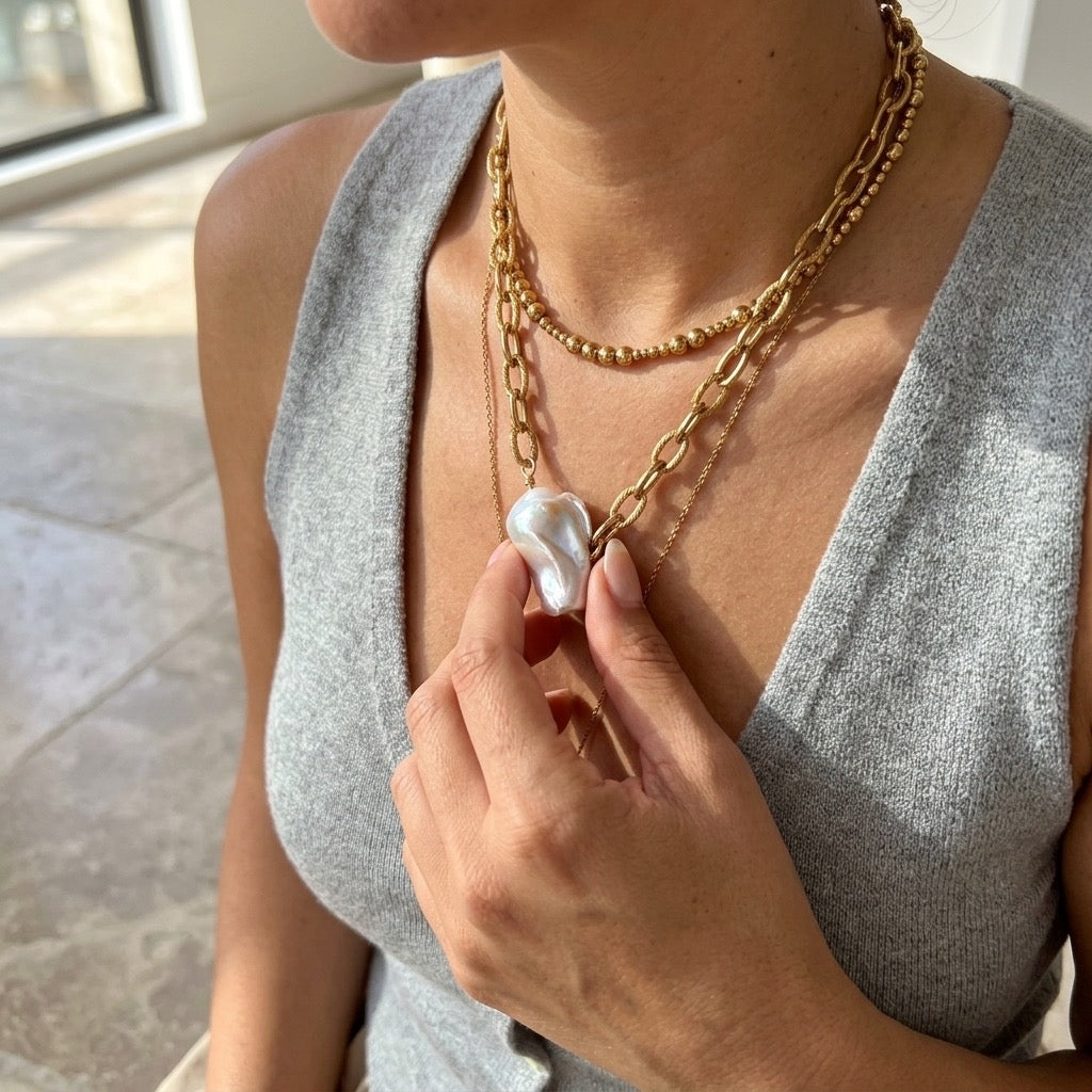 Aurora Baroque Pearl Necklace