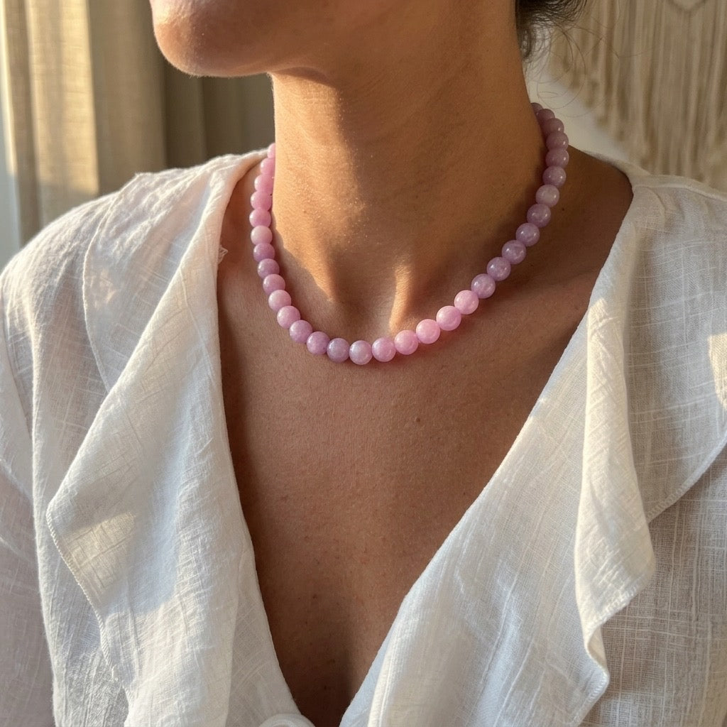 Soft Pink Stone Necklace